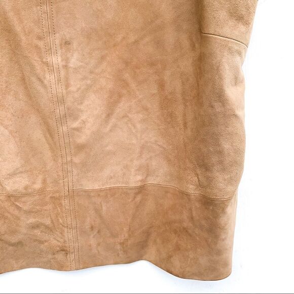 GAP Brown Camel Genuine Goat Suede Shell Top - Picture 7 of 13